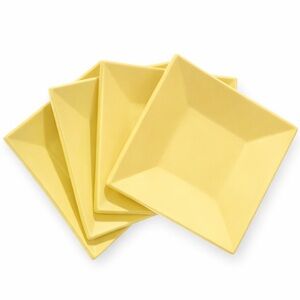 Tea Forte - 4 x Soho Plates 5.75” Butter Yellow | New